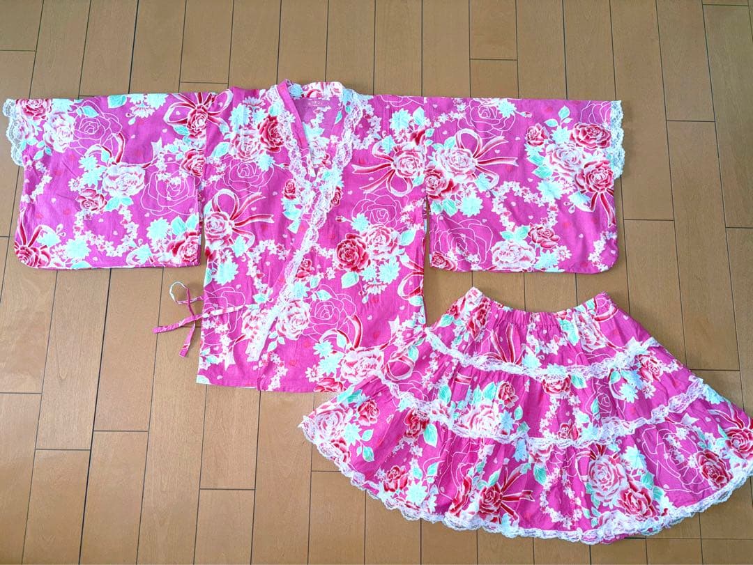 浴衣ドレス　大人　平成ギャルy2k リメイク姫ギャル　量産型　160 セパレート