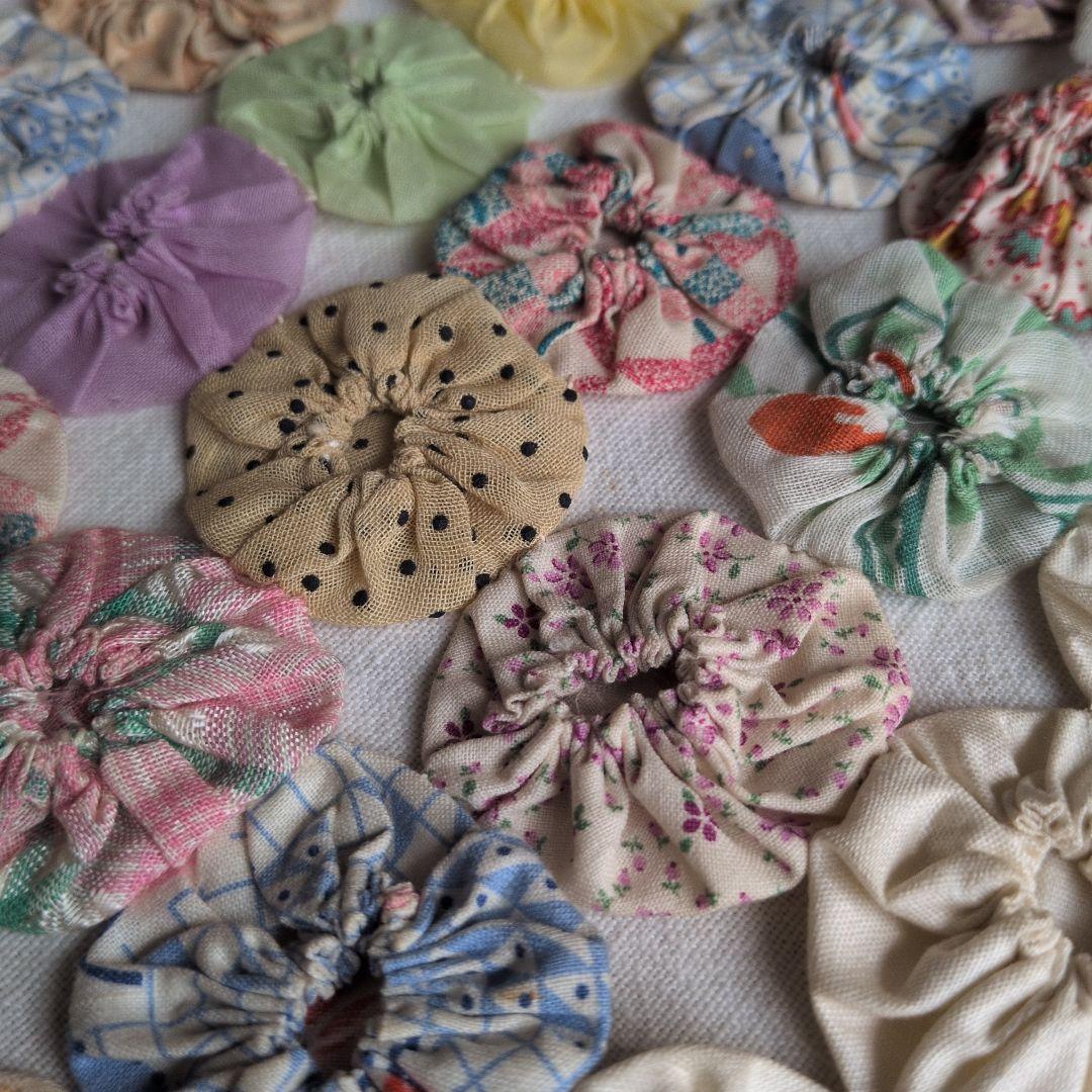 アンティーク ヨーヨーキルト ドイリー 41㎝×41㎝