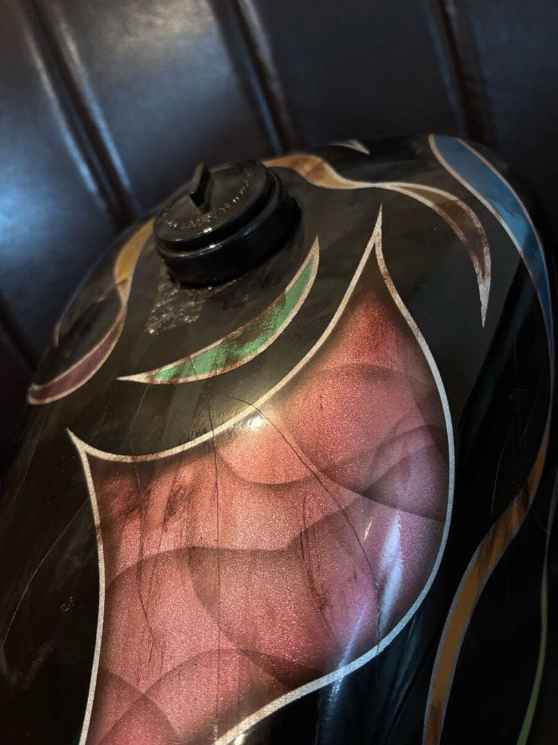 ハーレー　タンク　スポタン　ペイント　エイジング