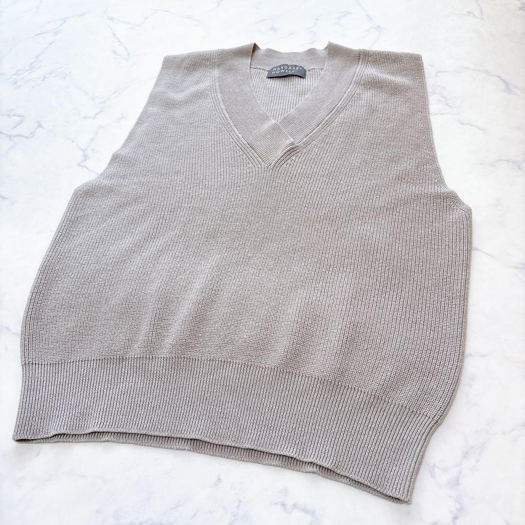 【未使用級】現行 2024 マーガレットハウエル メリノ ウールコットンベスト