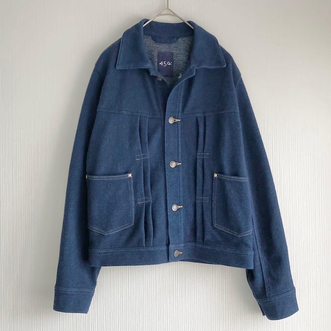 専用★45R ニットデニムのGジャン　インディゴ　サイズ1