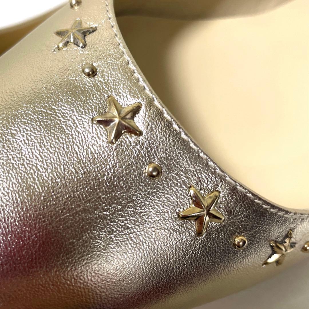 80%OFF‼️8/24まで!新品JIMMY CHOO 38.5ALINAゴールド