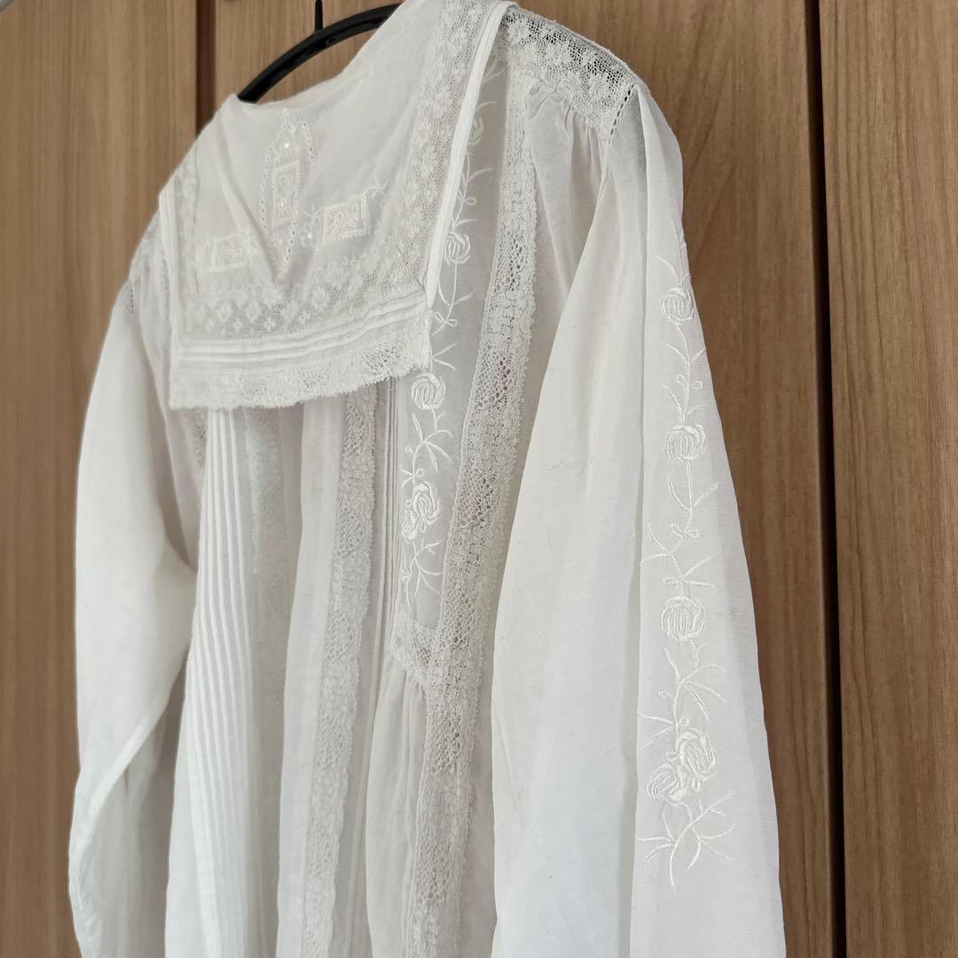 カレンソロジー　コットンレーヨンレースチュニック　セーラー