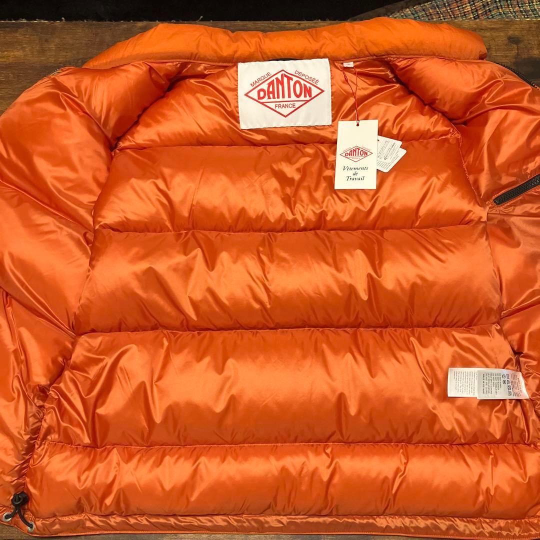 \"新品未使用\" DANTON ダントン ダウンベスト オレンジ サイズL