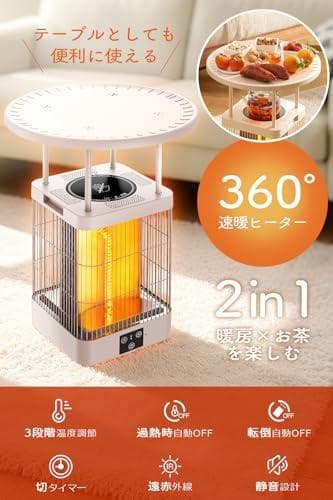 カーボンヒーター 【2025年冬モデル・360°全方位速暖・3in1デ_corg