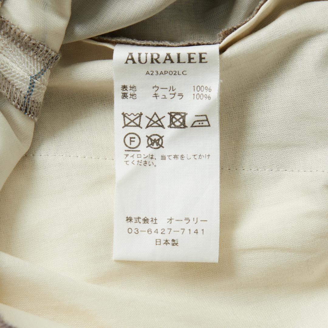 オーラリー　SUPER LIGHT WOOL CHECK EASY SLACKS