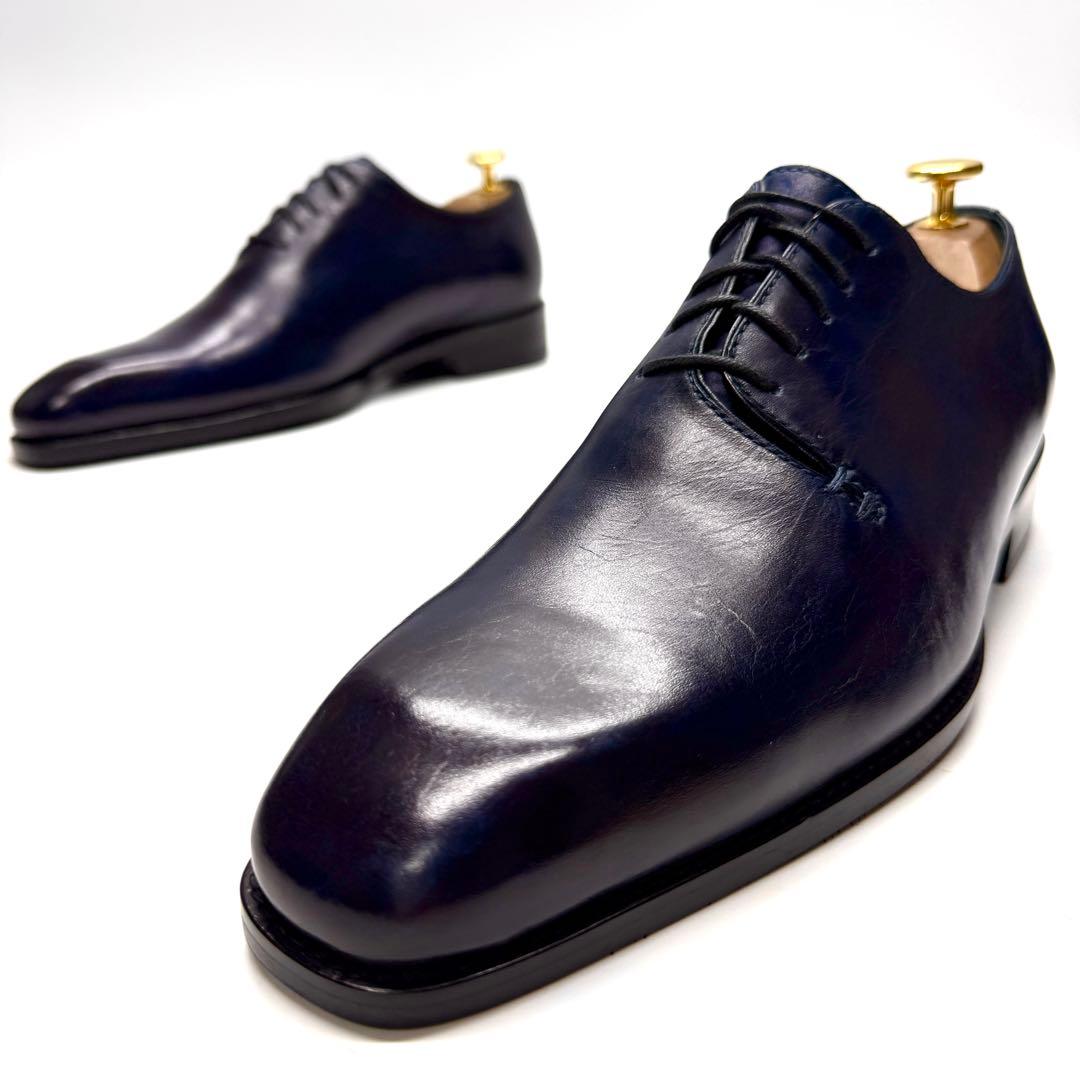 【美品】MON MODEL ホールカット ビジカジ ロングノーズ ビジネス 本革