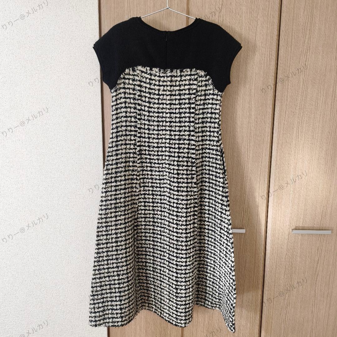 美品・現行品・36　BALLSEY　ニットコンビツイードワンピース　ボールジィ