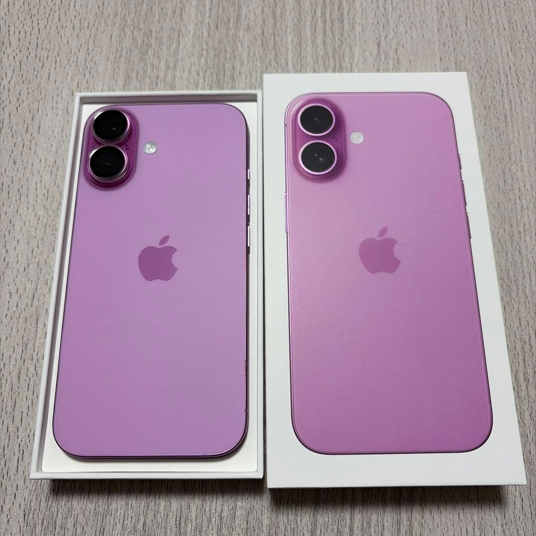 【美品】iPhone16 128GB SIMフリー バッテリー93% ピンク