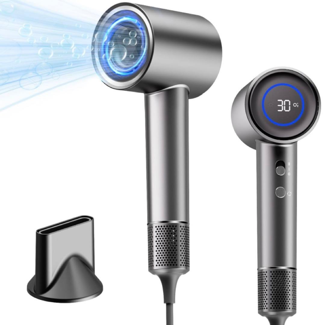 ドライヤー 超大風量 速乾 シルバー 過熱防止 軽量コンパクトPSE認証済み