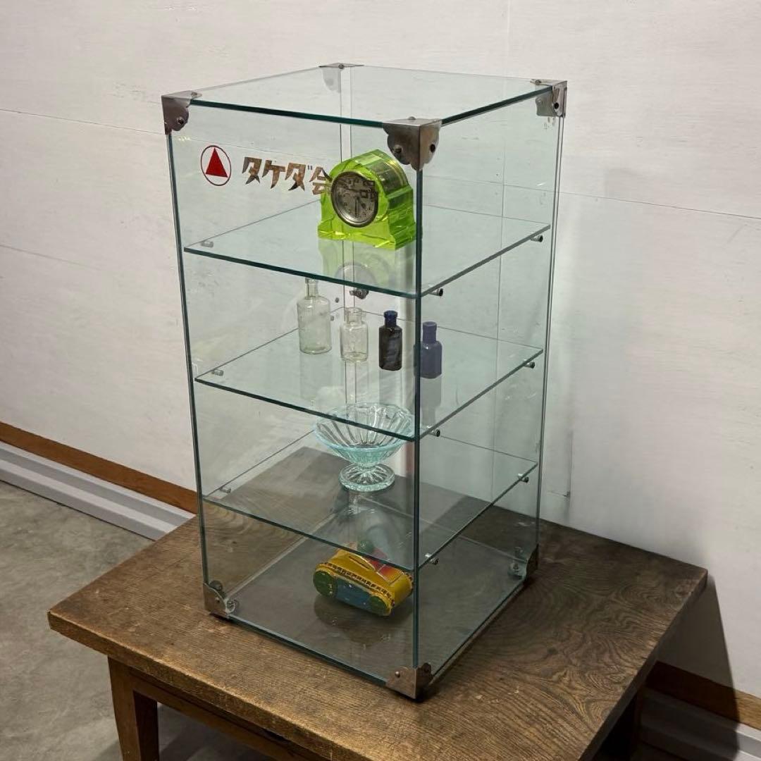 昭和レトロ ガラスケース 卓上 タケダ会製品 アンティーク ショーケース 陳列棚