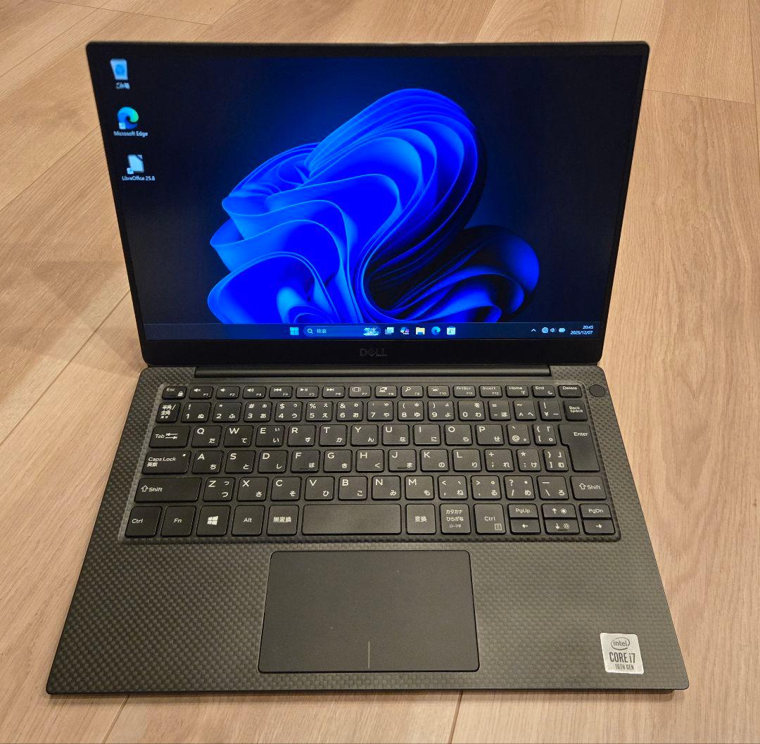 【極美品】DELL XPS 13 7390 i7/メモリ16GB/バッテリ極良好