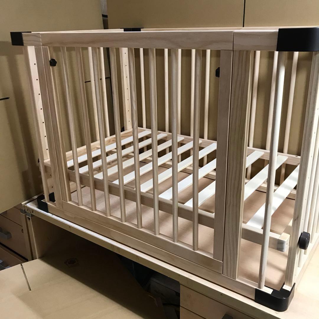 木製ベビーベッド　すのこミニベッド　添い寝ベッド　60×90㎝