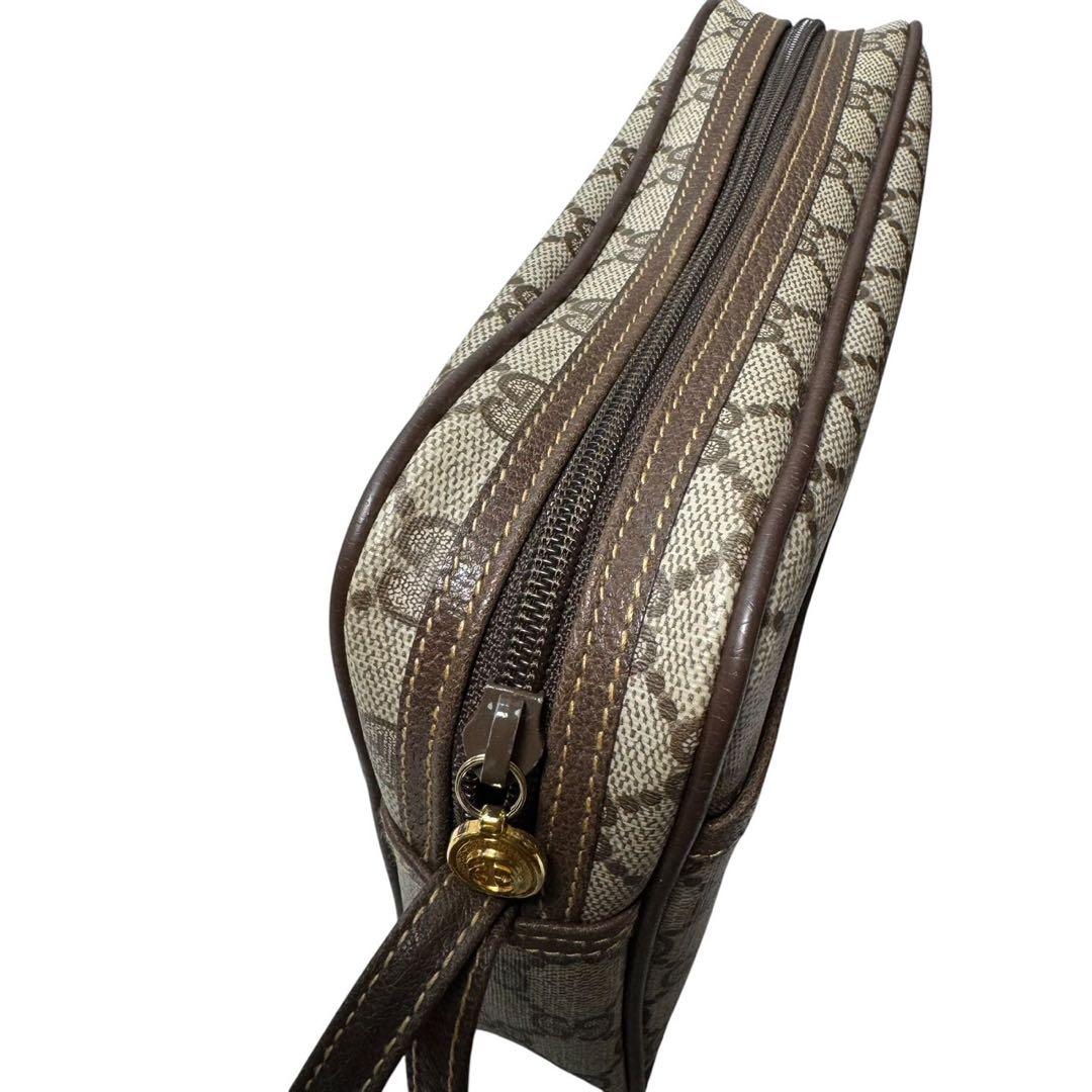 美品　オールドグッチ　GUCCI クラッチバッグ　PVCレザー　GGスプリーム