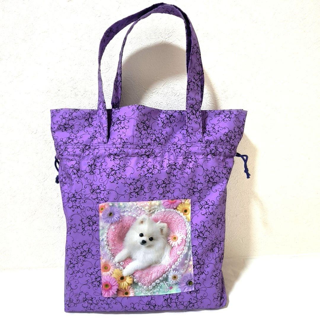 Yourelia様】ハンドメイドオーダー★犬　女の子★巾着バッグ&ポーチ　5点