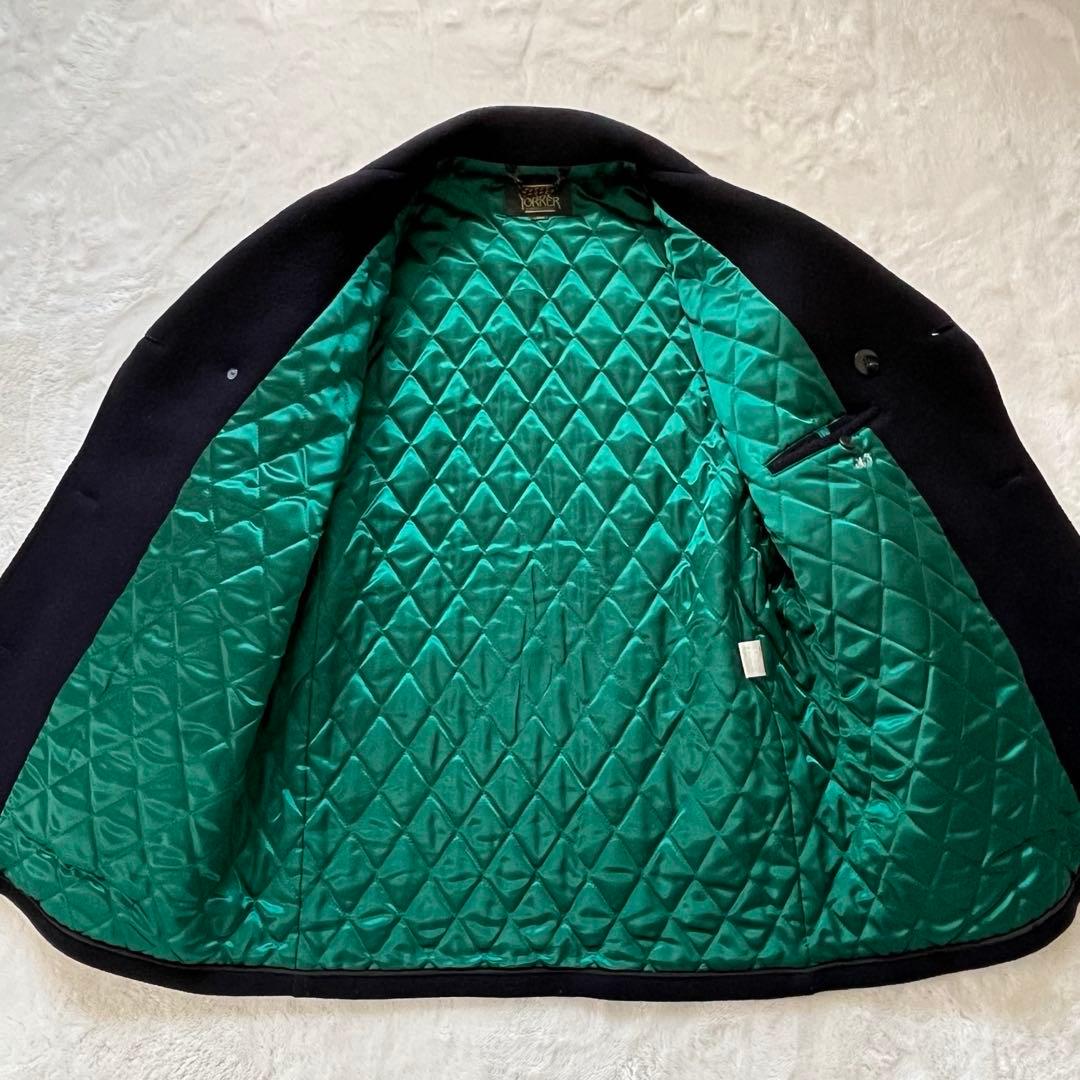 希少L✨ニューヨーカー ピーコート キルティング グリーン碇ヴィンテージ日本製