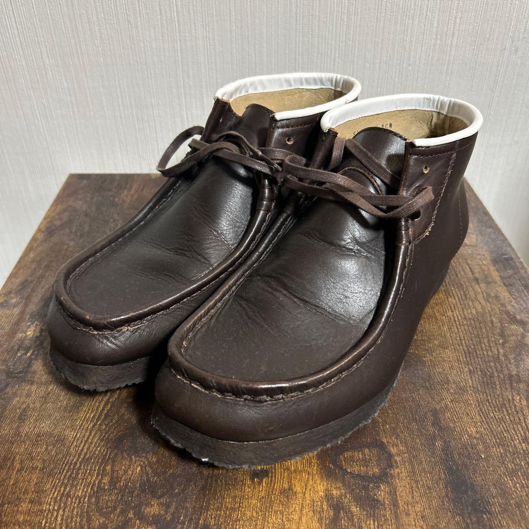 Stock No ダークブラウン レザーモカシンデッキシューズ 日本製