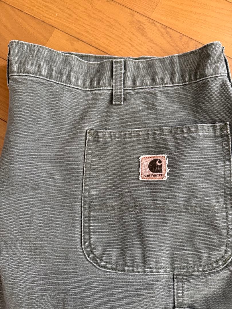 00s carhartt ペインター　ダッグ地パンツ　カーキ系 W44 L32