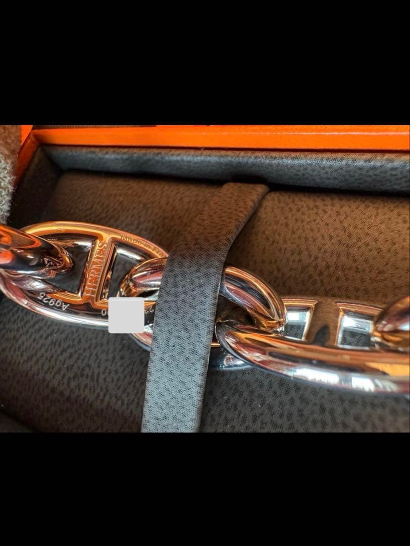 【新品未使用品】HERMES シェーヌダンクル TGM11コマ　ブレスレット
