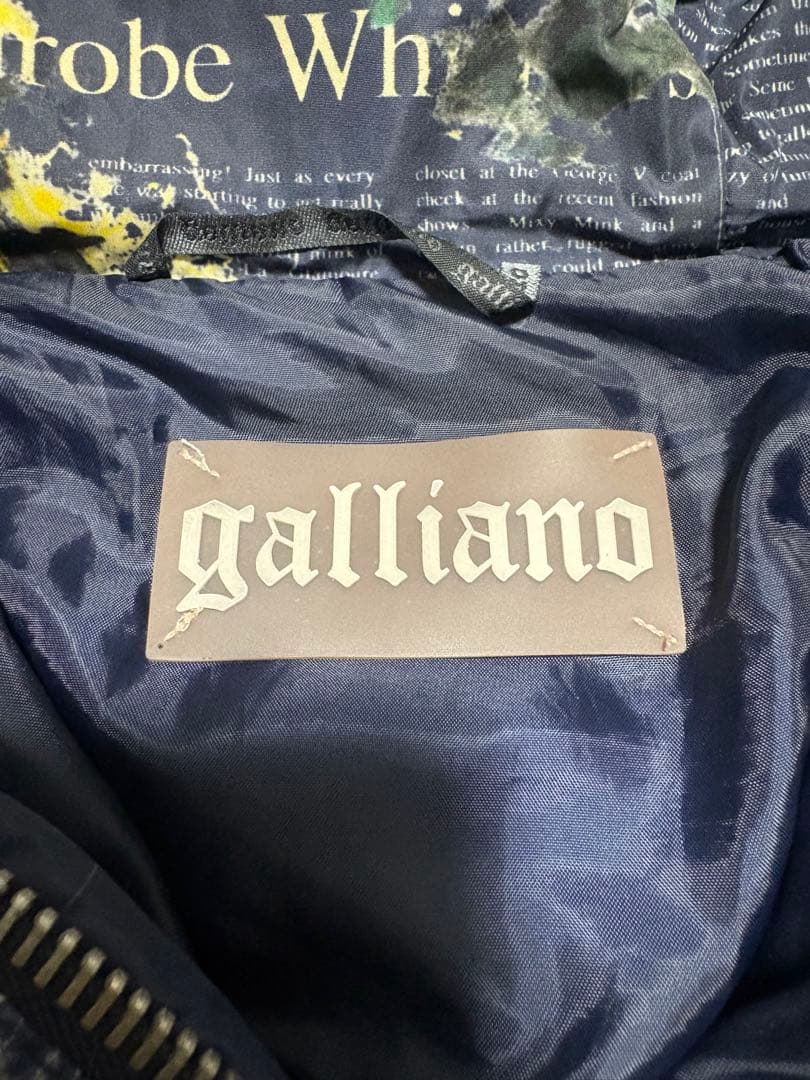 ジャケット・アウター galliano newspaper down jacket