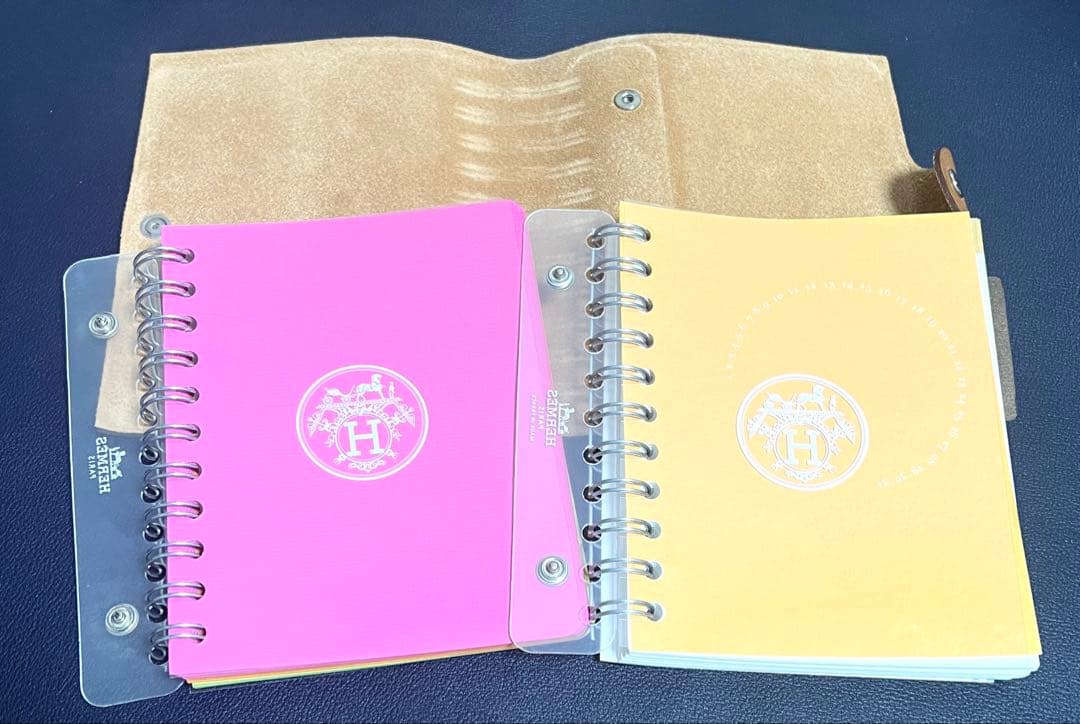 HERMES エルメス ユリス PM 2種 レフィル付 手帳カバー フランス製