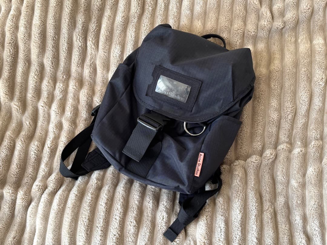 Acne Studious ナイロンバックパック ブラック