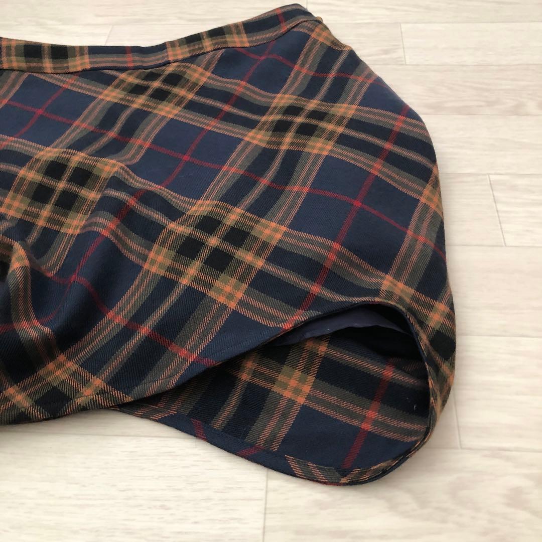 美品 ヴィヴィアンウエストウッドレッドレーベル チェック柄変形ミニスカート ３