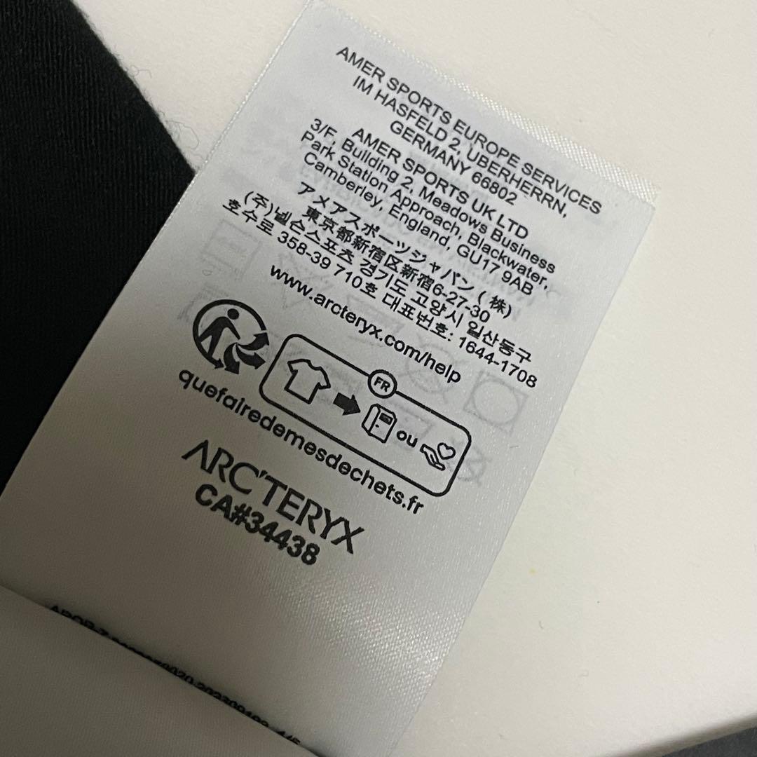 未使用タグ付き　アークテリクス　ロー ライトウェイト ウール トーク　ブラック