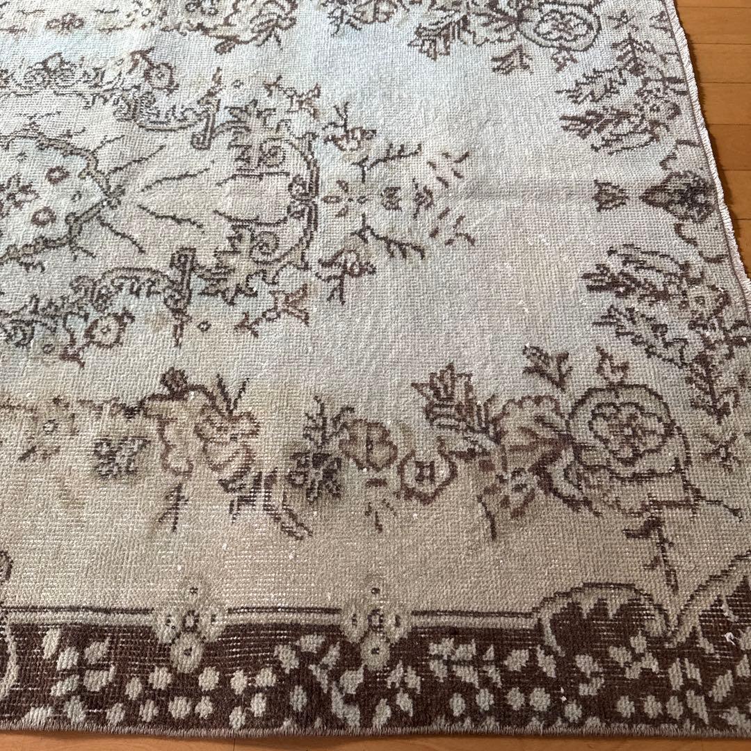 専用　113×169.5淡いグリーン　メダリオン　トルコヴィンテージラグ