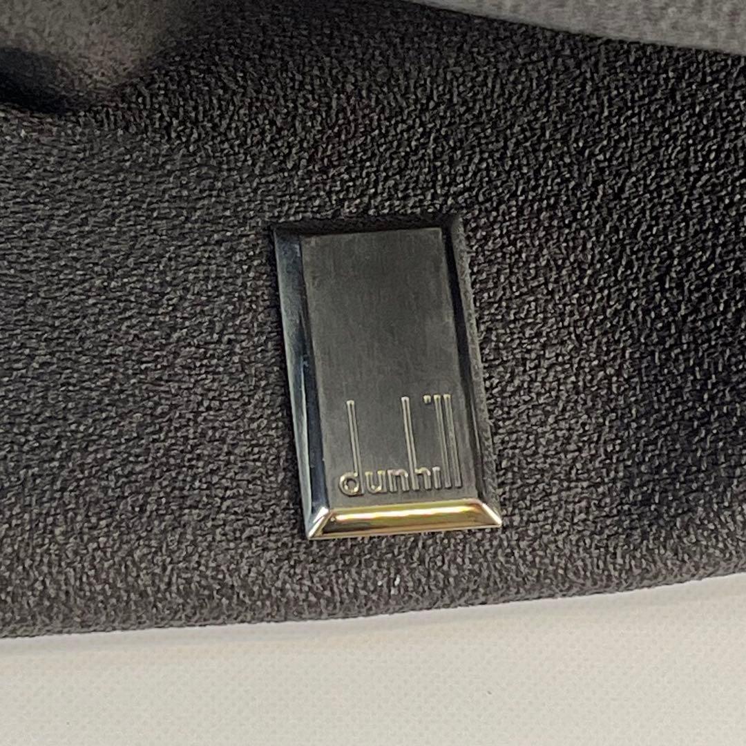 dunhill 2wayボストンバッグ　レザー　PVC チャコールグレー