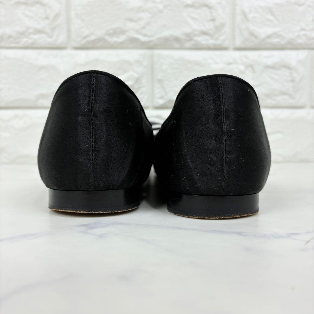 シャネル　パンプス　サテンリボン　ココマーク　バレエシューズ