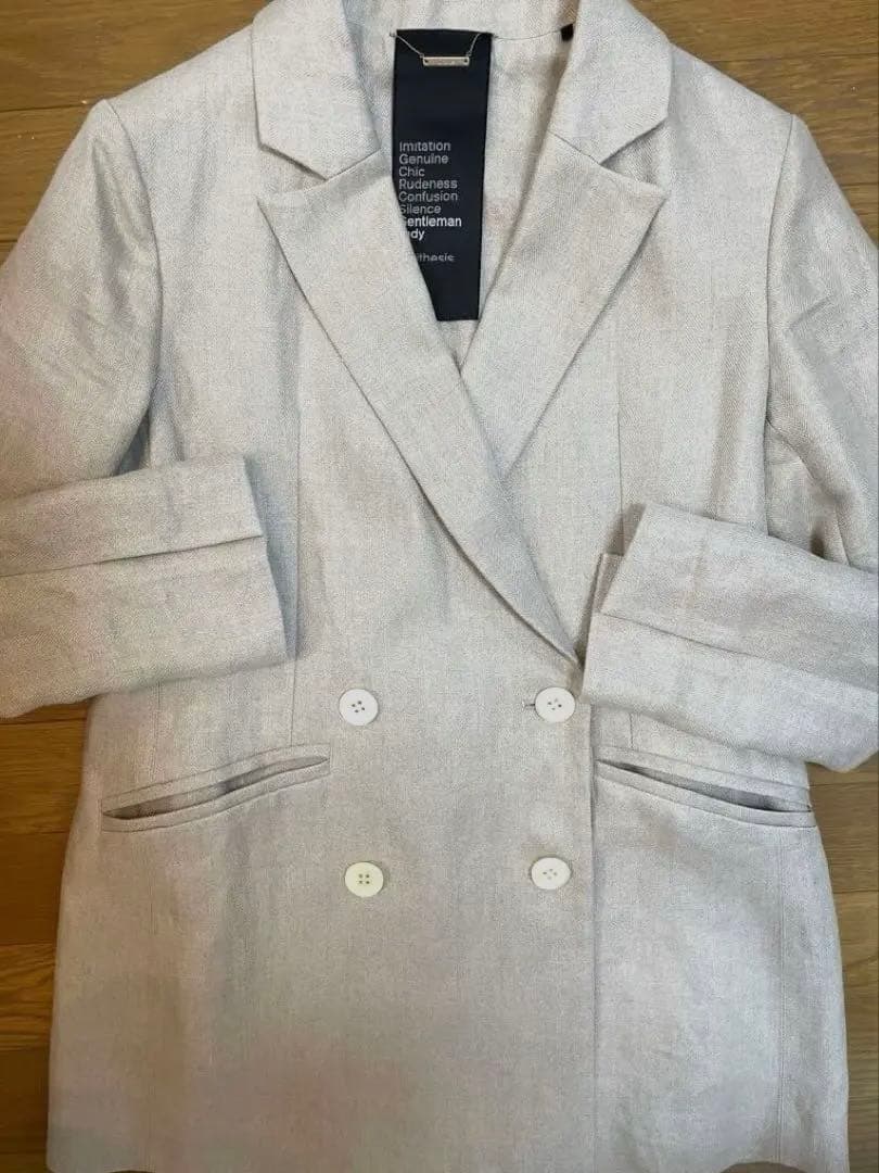 Chaos(カオス)＊リネン ヘリンボーンジャケット＊ベージュ55