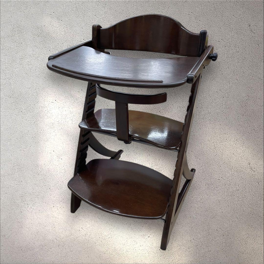 大和屋　すくすくチェア　イーエヌ　テーブルガード　ダークブラウン