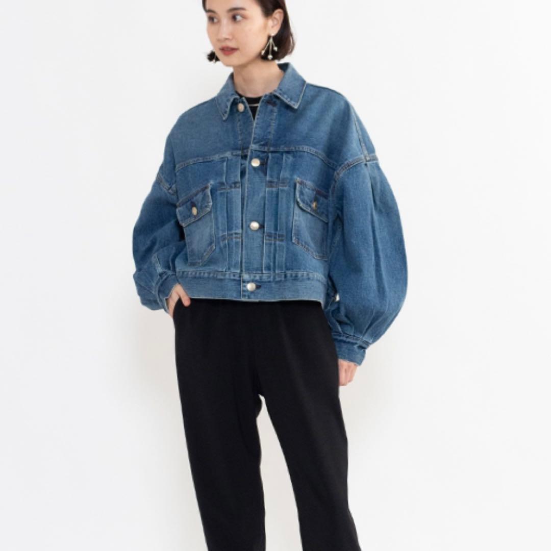 HYKE バルーンスリーブデニムジャケット type2