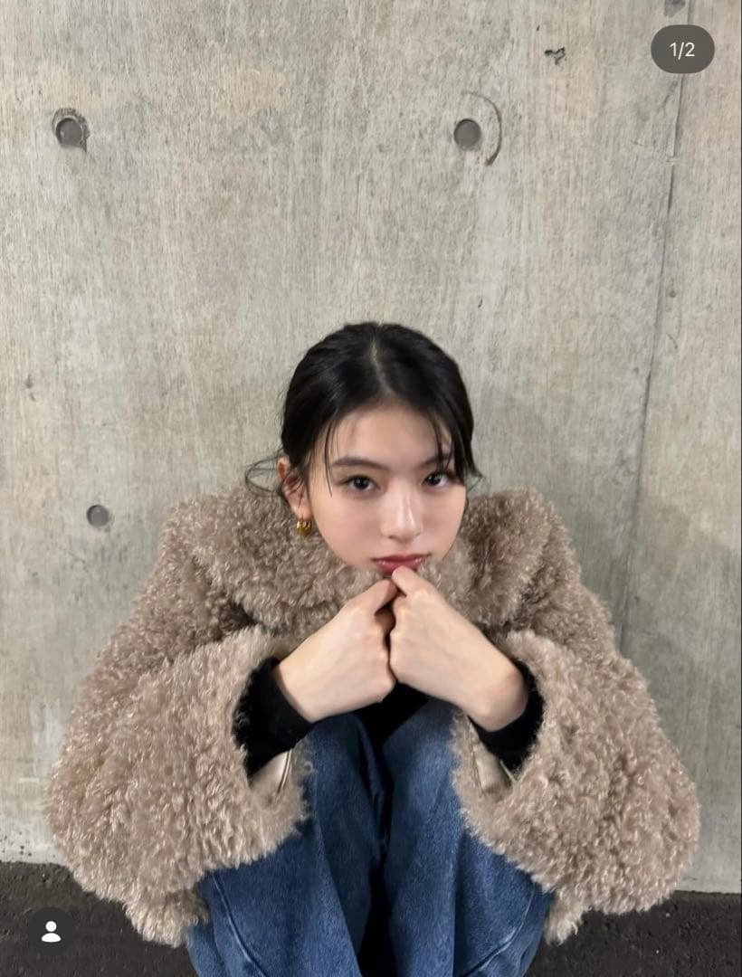 apweiser riche ボア ジャケット ブラウン