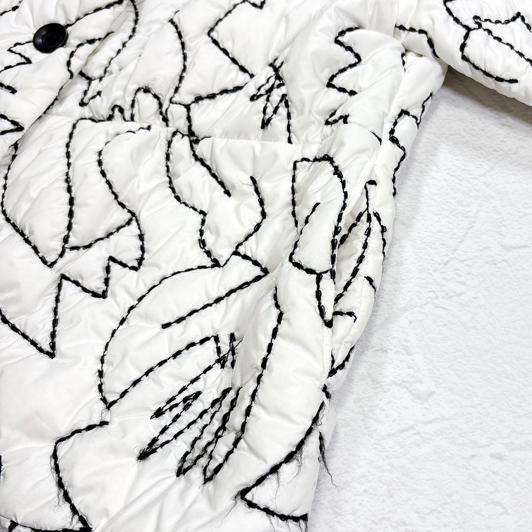 慈雨　センソユニコ　中綿コート　ジャケット　総刺繍　ステッチ　スタンドカラー