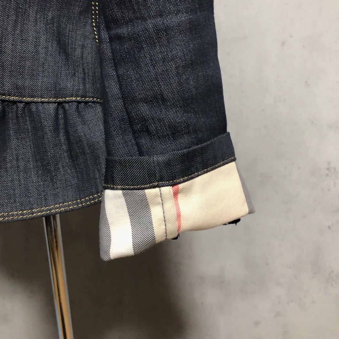 J*Y様 良品　BURBERRYバーバリーロンドン フリルデニムジャケット　ロゴ