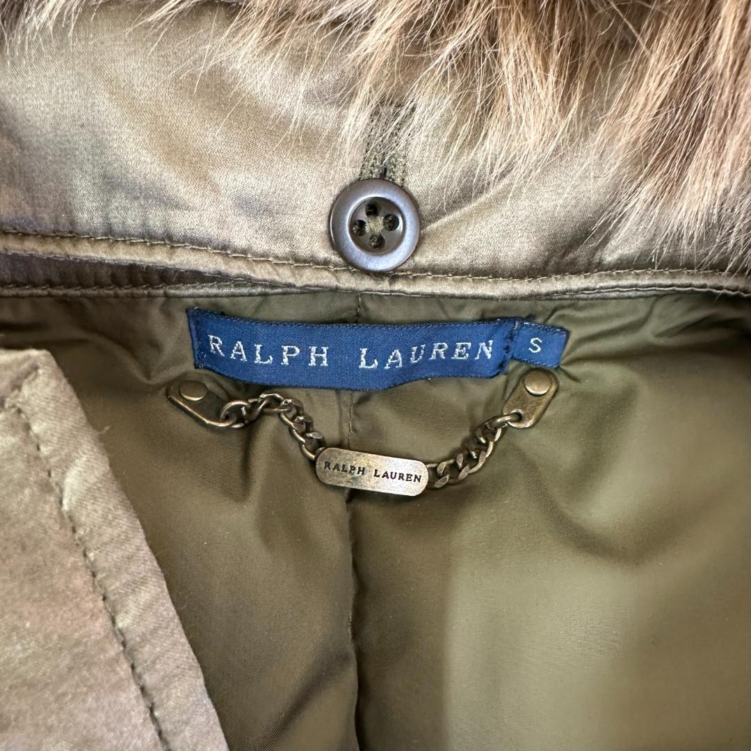 Ralph Lauren ファー付きベスト Sサイズ オリーブグリーン
