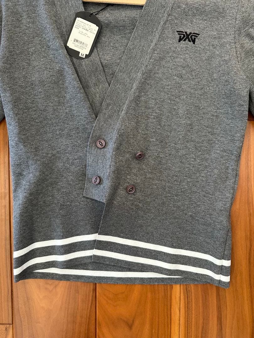 【新品未使用】PXG グレー ダブルボタンカーディガン