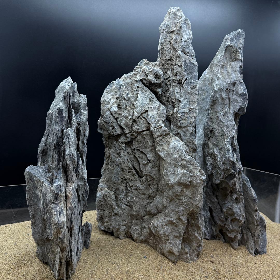 MSS-6912 特大青龍石3点セット 龍王石　竜王石　アクアリウム