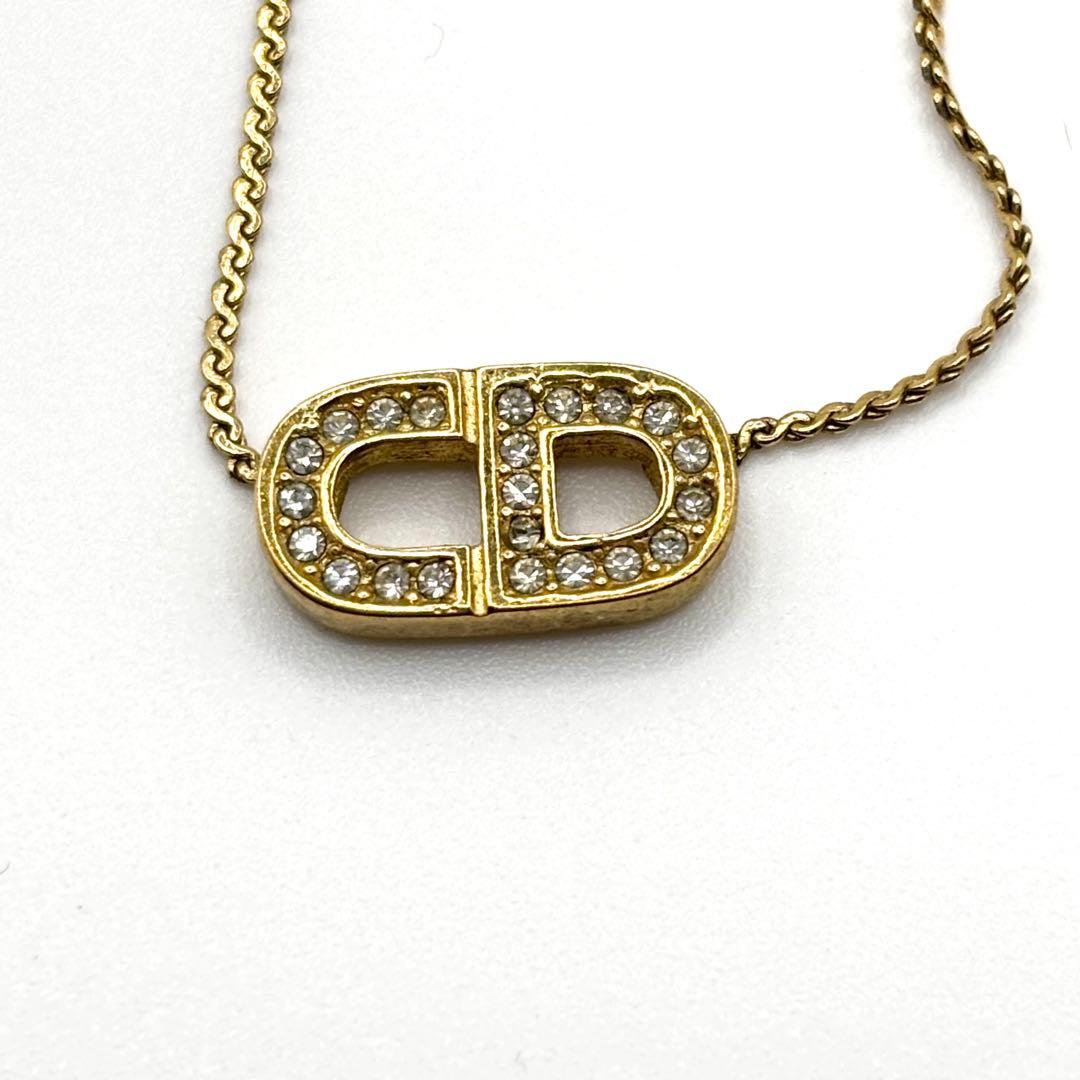 Christian Dior ネックレス CD ラインストーン ヴィンテージ
