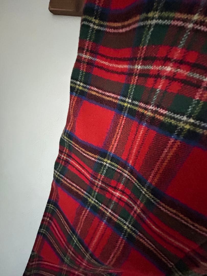 新品未使用　VAN ヴィンテージ　ウール赤タータンチェックパンツLサイズ（82）