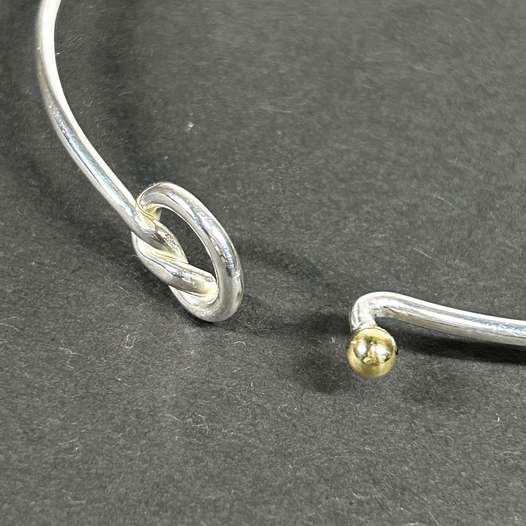 ティファニー バングル ラブノット シルバー925×ゴールド750 ブレスレット