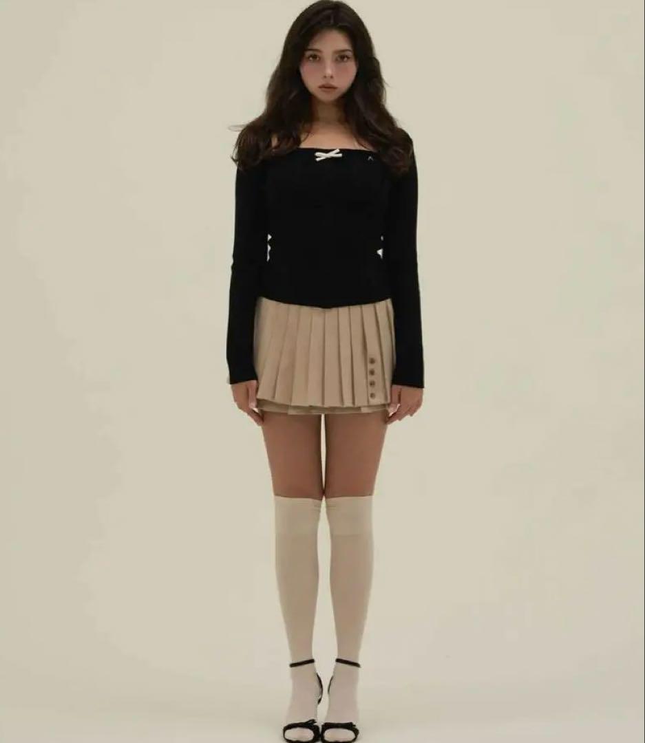 アンドマリー andmary Dida pleats flare skirt