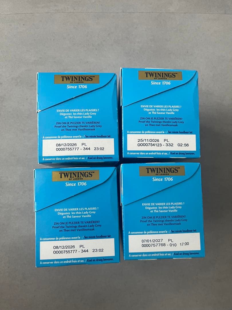 日本未発売　TWYNINGS Earl Grey 4箱セット　フランス購入