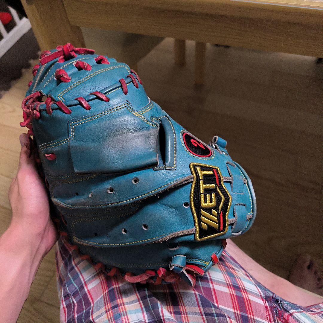レザークラフト 青 赤 スポーツグローブ サイズ2