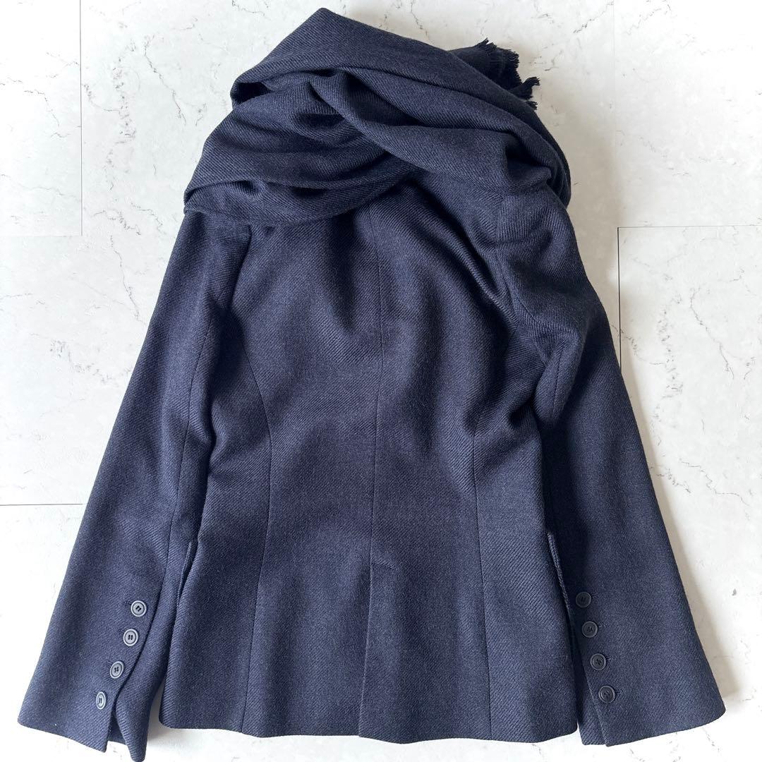 美品 イザベルマラン フランス製カシミヤ100%ストール付 テーラードジャケット