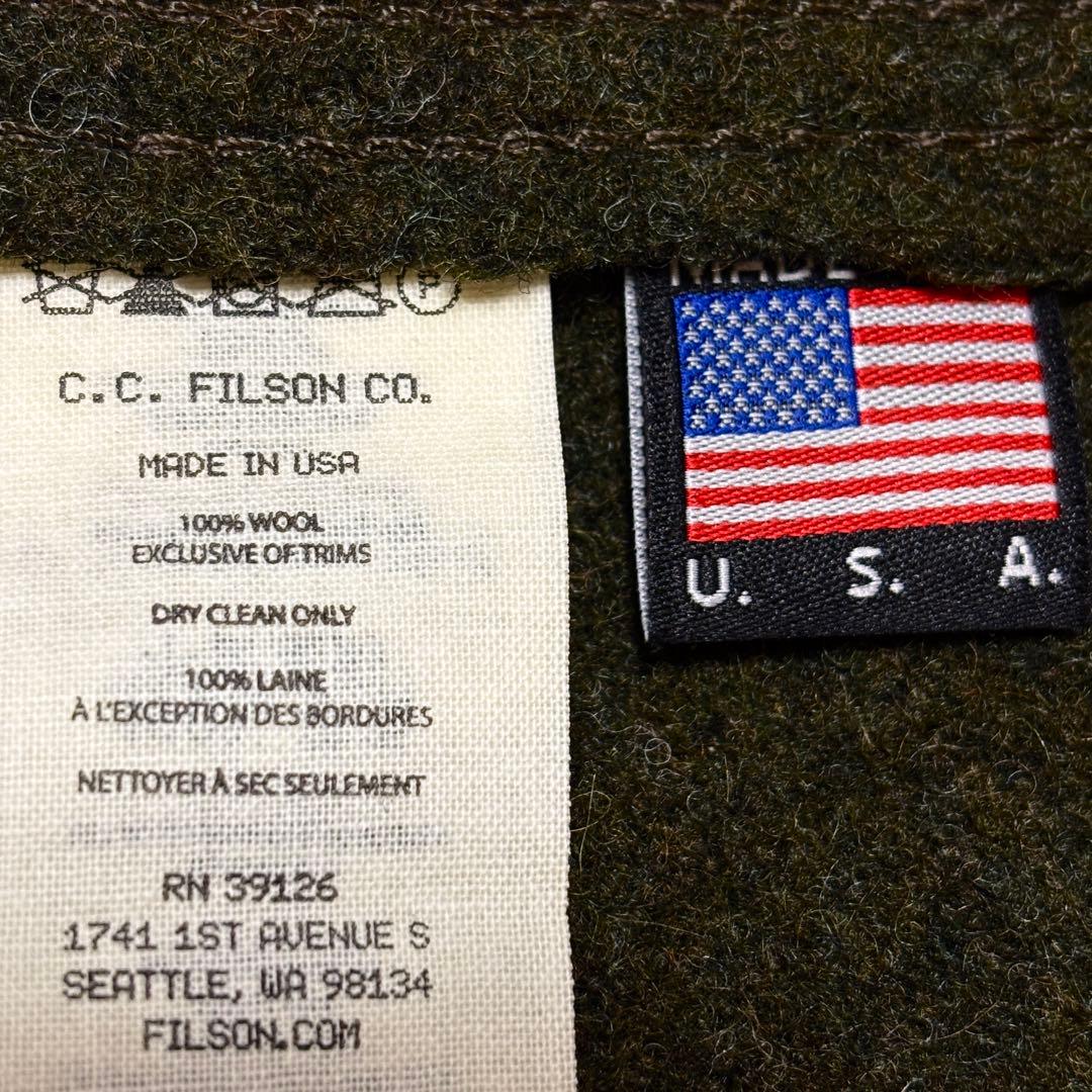 USA製 極美品 フィルソン マッキーノウール ベスト L フォレストグリーン