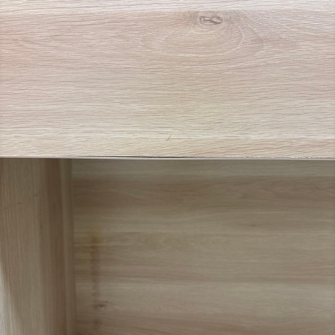 4/25まで掲載 ナチュラルウッド 食器棚 可動棚 収納力