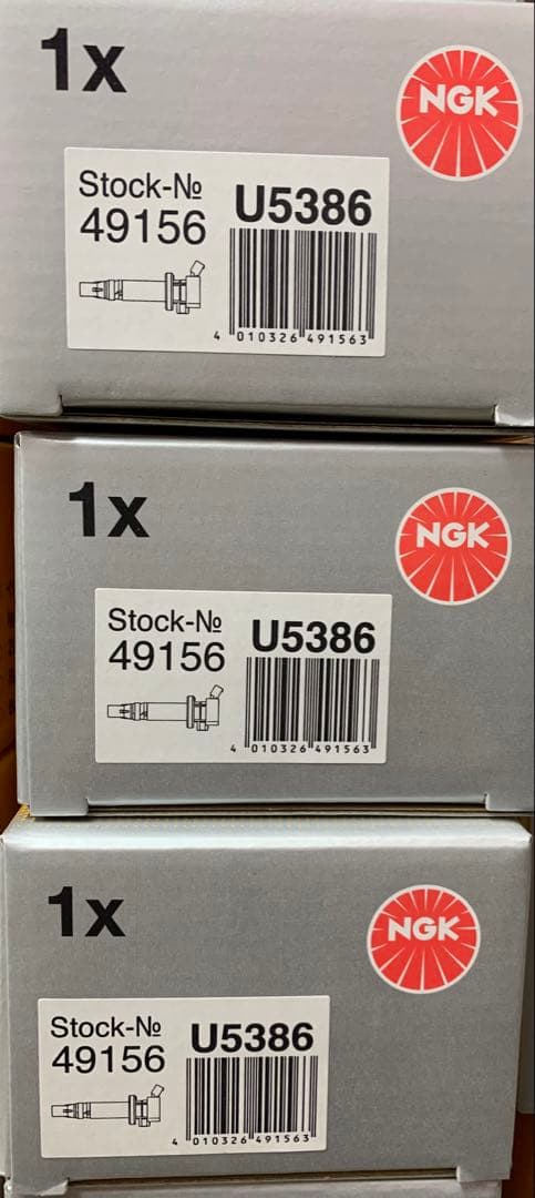 NGK イグニッションコイルU5386 49156 ６本セット